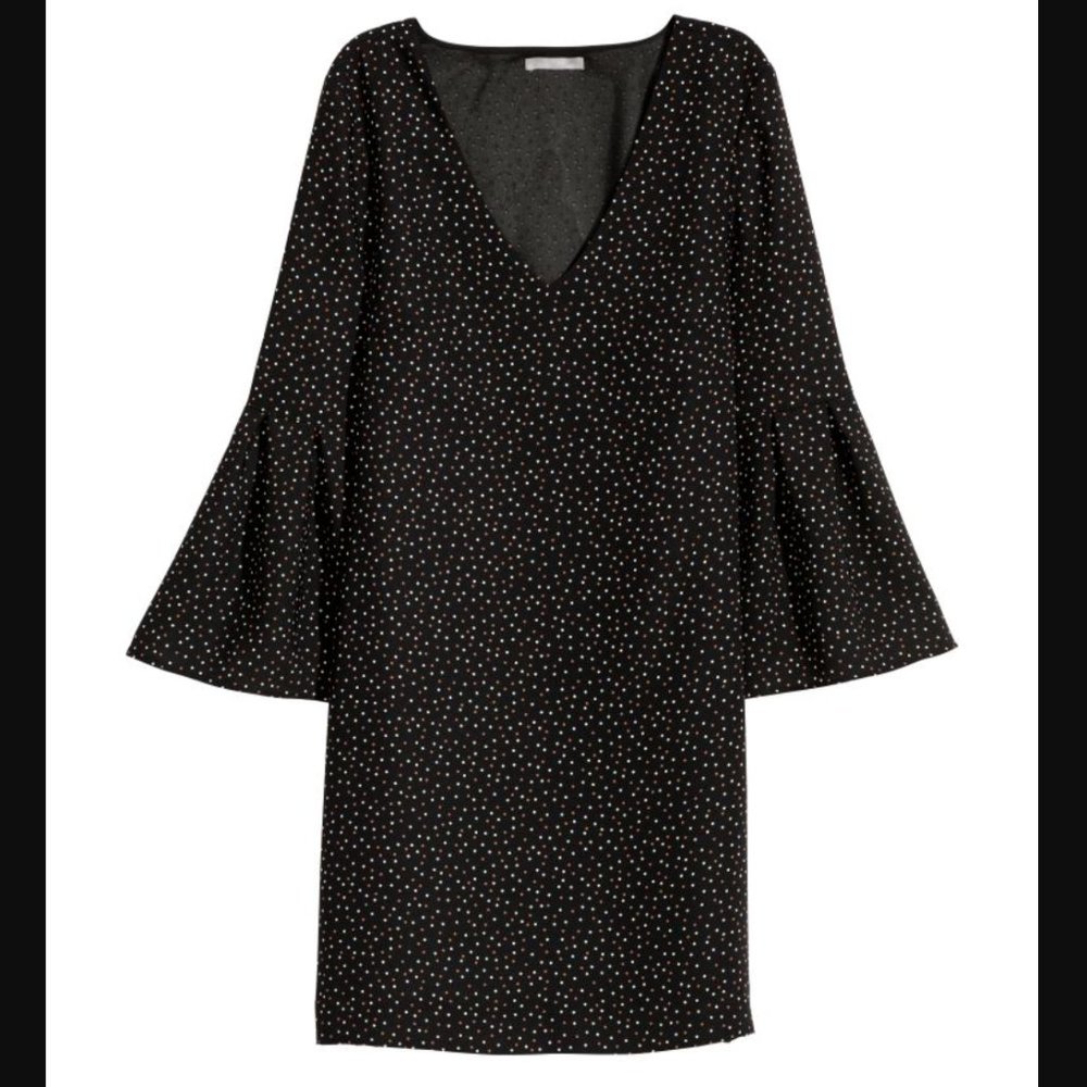 H&M Short Dress, Dotted, Sz 8, NWT!